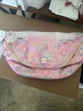 Stoney Clover Lane Pink Floral Heart Print Belt Bag